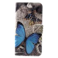 Flipové pouzdro modrý motýl pro Huawei P30 - šedé
