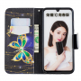 Flipové pouzdro motýl pro Honor 10 Lite / Huawei P Smart (2019) - černé