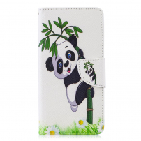 Flipové pouzdro panda s bambusem pro Huawei P30 - bílé