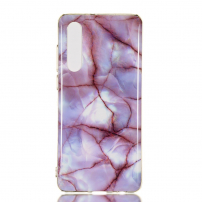 Plastový kryt mramor pro Huawei P30 - fialový