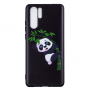 Plastový kryt panda s bambusem pro Huawei P30 Pro - černý