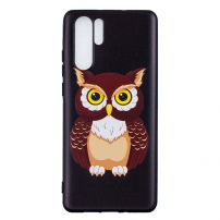 Plastový kryt sova pro Huawei P30 Pro - černý