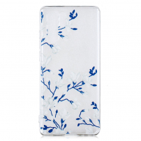 Plastový kryt bílé květy pro Huawei P30 Pro - transparentní