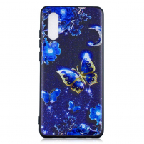 Plastový kryt motýl pro Huawei P30 - modrý
