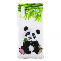 Plastový kryt panda pro Huawei P30 - transparentní