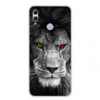 Plastový kryt lev pro Honor 10 Lite - černobílý