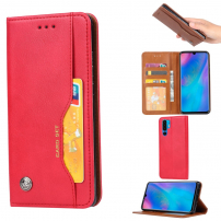Kožené flipové pouzdro pro Huawei P30 Pro - červené