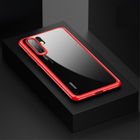 Usams Mant čirý kryt s rámečkem pro Huawei P30 Pro - červený