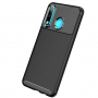 Plastový kryt s texturou karbonu pro Huawei P30 Lite - černý