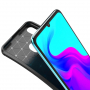 Plastový kryt s texturou karbonu pro Huawei P30 Lite - černý