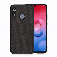 Kryt s látkovou texturou pro Honor 10 Lite / Huawei P Smart (2019) - černý