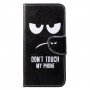 Flipové pouzdro Don't touch my phone pro Huawei P30 Lite - černé