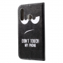 Flipové pouzdro Don't touch my phone pro Huawei P30 Lite - černé