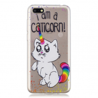 Plastový kryt caticorn pro Huawei Y5 (2018) - transparentní
