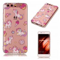 Plastový kryt sladcí jednorožci pro Huawei P10 - transparentní