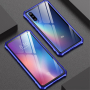 Kryt s kovovým rámečkem a tvrzeným sklem pro Xiaomi Mi 9 - modrý