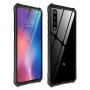 Kryt s kovovým rámečkem a tvrzeným sklem pro Xiaomi Mi 9 - černý