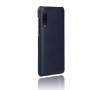 Ochranný kryt s koženkovým povrchem pro Xiaomi Mi 9 - modrý