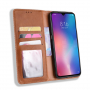 Flipové koženkové pouzdro vintage pro Xiaomi Mi 9 - hnědé