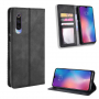 Flipové koženkové pouzdro vintage pro Xiaomi Mi 9 - černé