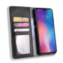 Flipové koženkové pouzdro vintage pro Xiaomi Mi 9 - černé