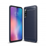 Plastový kryt s broušenou texturou pro Xiaomi Mi 9 - tmavěmodrý