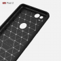 Plastový kryt s broušenou texturou pro Google Pixel 2 - černý