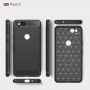 Plastový kryt s broušenou texturou pro Google Pixel 2 - černý