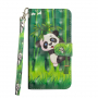 Flipové pouzdro panda pro Google Pixel 3 - zelené