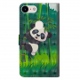 Flipové pouzdro panda pro Google Pixel 3 - zelené